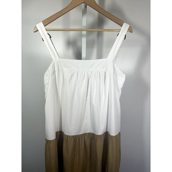 ANTHROPOLOGIE MAEVE Women's Ashleigh Colorblock Midi Sundress Black Size Medium - Picture 4 of 13